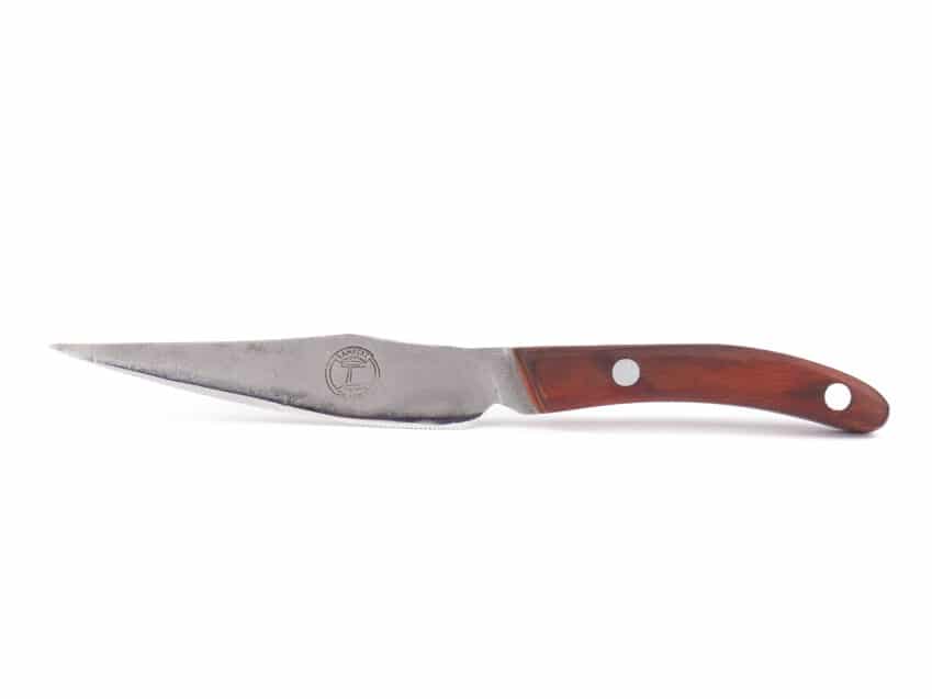 Schweizer Geschenke Schweizer Produkte Steakmesser mit Holzgriff handgeschmiedet Lampert Guarda