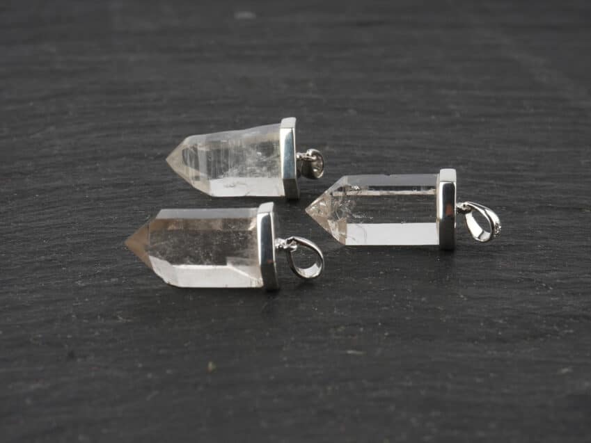 Schweizer Geschenke Schweizer Produkte Schweizer Bergkristall Anhaenger Silber 925 gefasst
