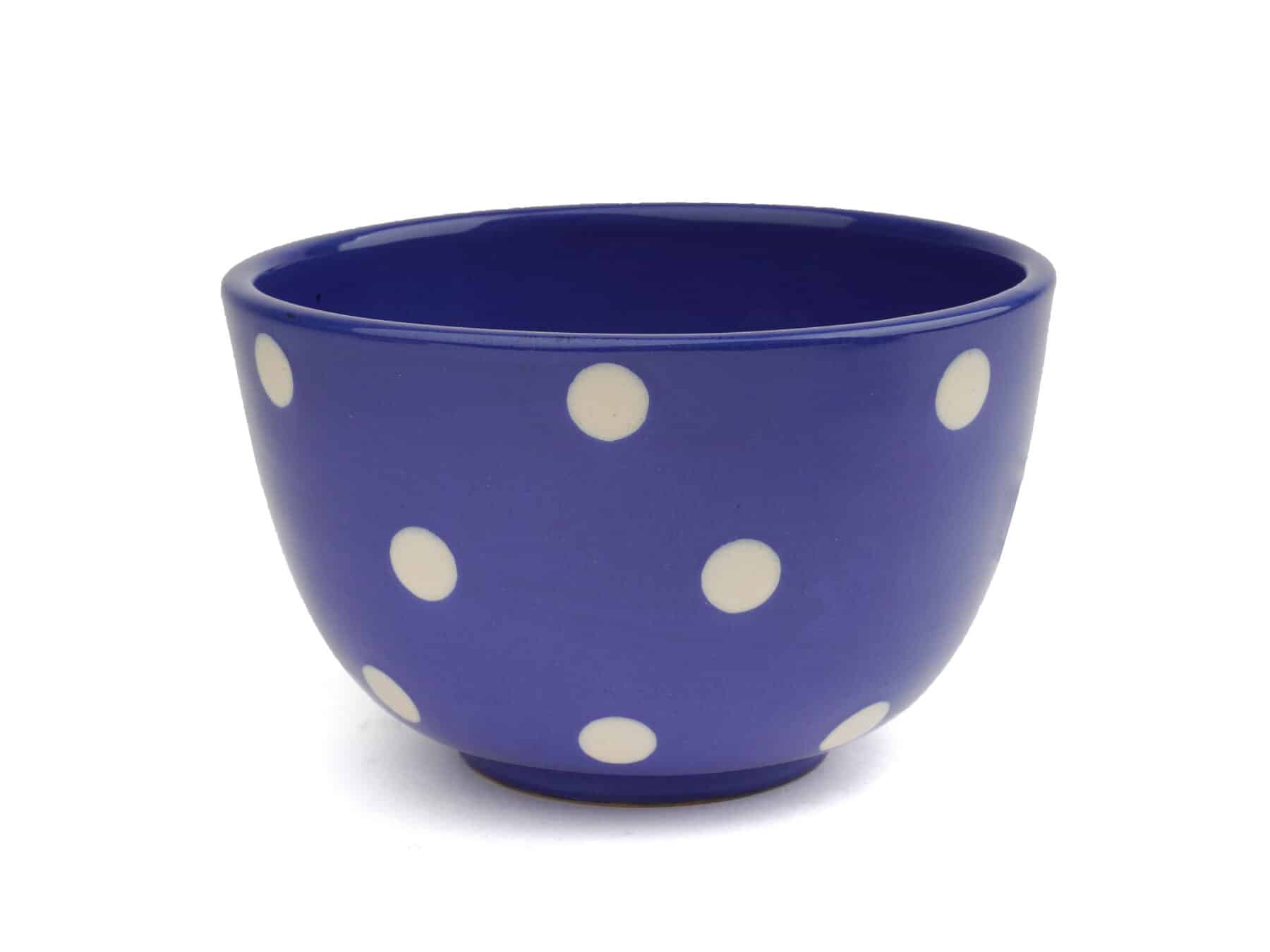 Muesli Schale Bowl Keramik Tupfen blau weiss swiss made
