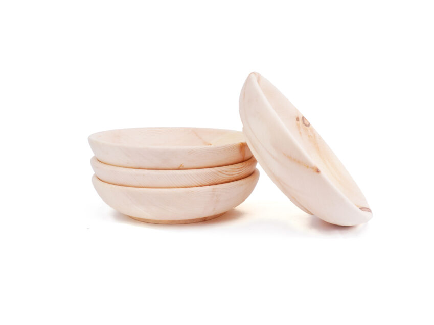 Schweizer Geschenke Schweizer Produkte Arventeller Arvenholzteller tief Arvenschale 4er Set swissmade
