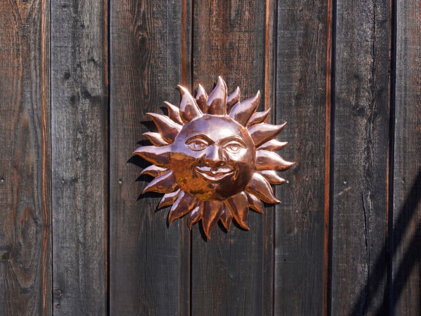 Schweizer Geschenke Schweizer Produkte Kupfer Sonne XL D:34cm swissmade Deko mood