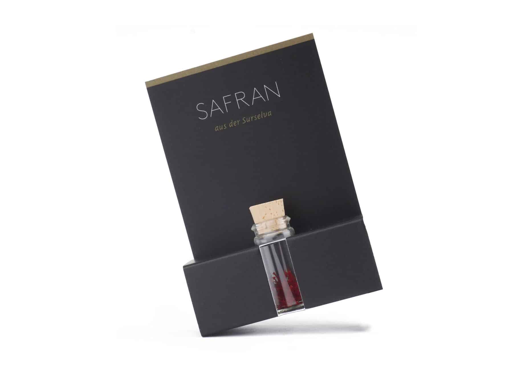 Schweizer Geschenke Schweizer Produkte Schweizer Safran aus der Surselva im Buendnerland Glas 0.1g