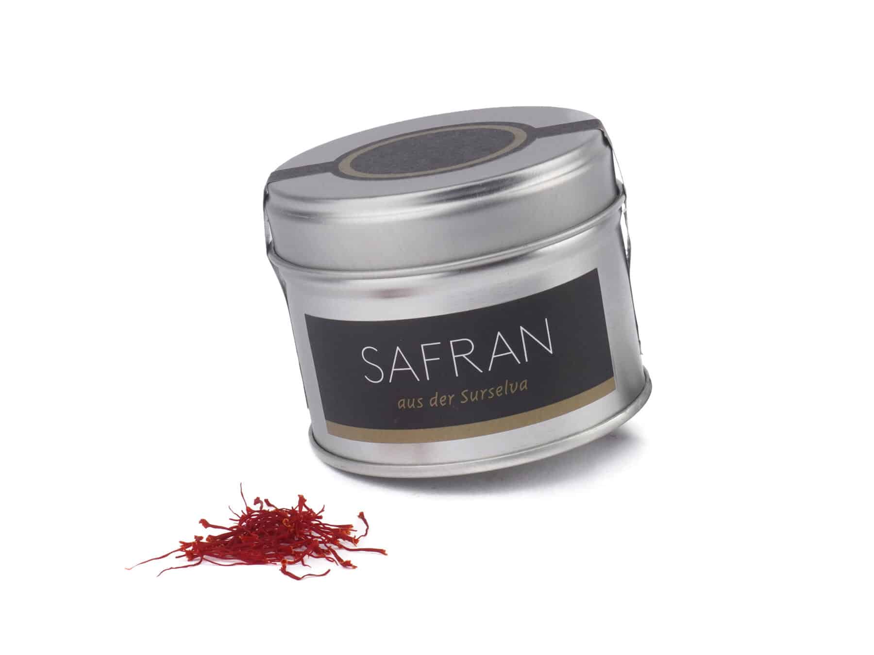 Schweizer Geschenke Schweizer Produkte Schweizer Safran aus der Surselva im Buendnerland Dose 0.5g