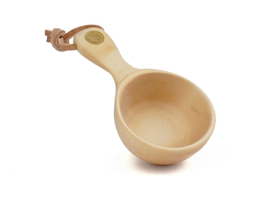 Schweizer Geschenke Schweizer Produkte Wandertasse Grotzli Holztasse Kuksa swiss made mit Lederband